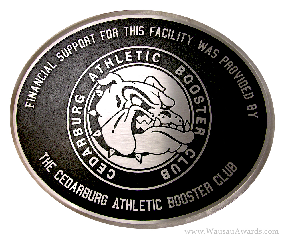 aluminum booster club sports recognition plaque