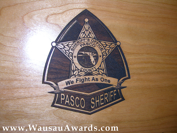 Photo of a laser engraved logo