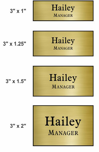 Laser engrave name badge with logo and text